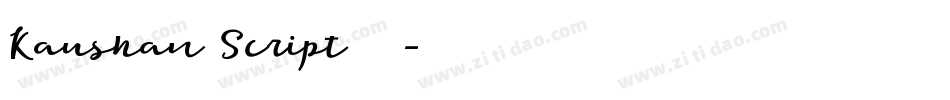 Kaushan Script转换器字体转换